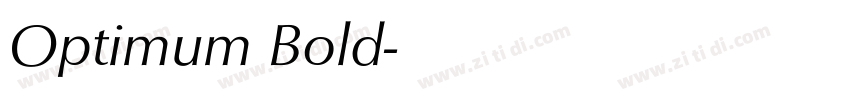 Optimum Bold字体转换